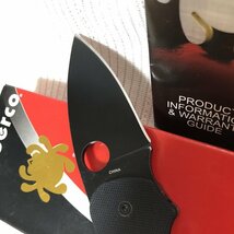 1円～ デッドストック SPYDERCO スパイダルコ エフィシェント C216 フォールディングナイフ 015V 折りたたみ IW404BK11SPY_C_画像4