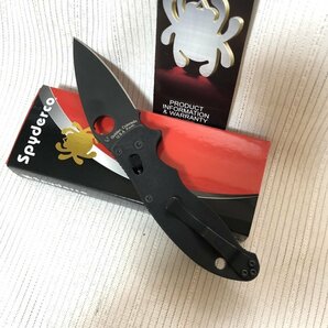 1円～ デッドストック SPYDERCO スパイダルコ CPM S30V マニックス2 直刃 定価3万弱 ブラック フォールディングナイフ IW404BK13_SPY_Eの画像3