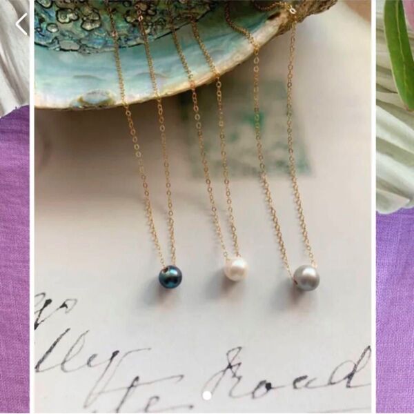 kieleハワイ Freshwater Pearl パール ネックレス シルバー ゴールド