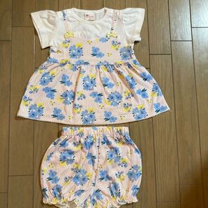 子ども服 キッズ kids 女の子 半袖 短パン セットアップ 80サイズ