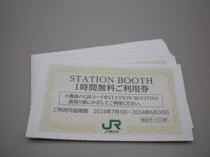  JR東日本株主優待　STATION BOOTH 1時間無料ご利用券5枚セット　数量2