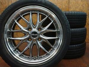 ★深リム Warwic + YellowHat/YOKOHAMA PRACTIVA・KUMHO HS51 165/55R15 4本セット[ムーヴ アトレー ルークス N-NBOX エブリィ ワゴンR 軽]