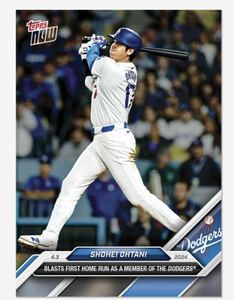 topps now 大谷翔平 ドジャース移籍後初ホームランカード 