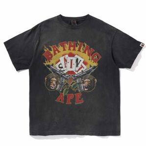 SAINT Mxxxxxx x A BATHING APE Guns Tee