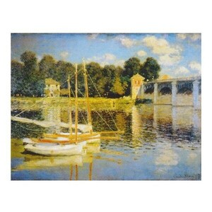 絵画 世界の名画シリーズ 額縁付(MJ108N) クロード・モネ 「アルジャントューユの橋」 P25号 プリハード