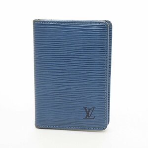 □507426 LOUIS VUITTON ルイヴィトン カードケース エピ オーガナイザー・ドゥ・ポッシュ M63585 レザー レディース ブルー