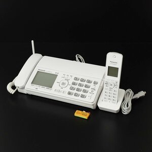 ▽499548 美品 Panasonic パナソニック デジタルコードレス普通紙ファクス おたっくす KX-PD350DL-W 子機1台 迷惑防止 インクフィルム無し