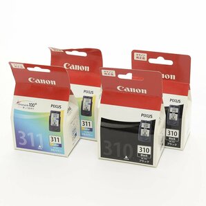 ▽489821 【未開封品】Canon 純正インクカートリッジ BC-310×2 BC-311×2 期限切れ 黒・カラー3色 純正品 キヤノンの画像1