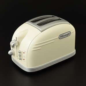 ▽510716 DeLonghi デロンギ ポップアップトースター ジーナコレクション CTM2023J-E クリーム 未使用保管品の画像1