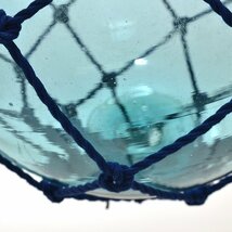 ●432366 【SALE♪】 レトロ ガラス浮き球 約26cm 漁業用浮き球 ガラスオブジェ ガラス球_画像2