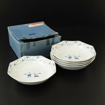 ◎510127 未使用品 前畑陶器 周富徳 八角 中華皿 5枚セット CHINA&CHINA チャーハン皿_画像1