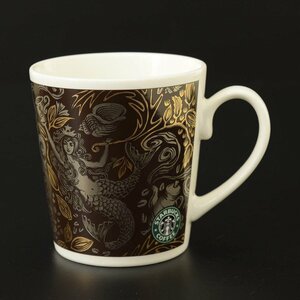 ◎512113 未使用品 STARBUCKS スターバックス アニバーサリー マグ 2006年 セイレーン マグカップ 旧ロゴ〈 320ml 〉 金箔銀箔 絵付 JAPAN