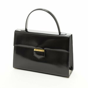 □505543 Yves Saint Laurent イブサンローラン ハンドバッグ エナメル サイズ29cm ヴィンテージ レディース ブラック