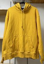 Champion チャンピオンAUTHENIC SWEAT OULLOVER HOODIE USAモデル パーカー US・XL GOLD SCARLET 2着　USED_画像6