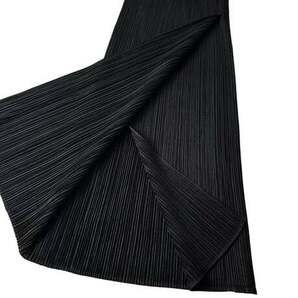 NC872ね@ PLEATS PLEASE イッセイミヤケ プリーツロングスカート サイズ3/L ブラック 黒の画像6