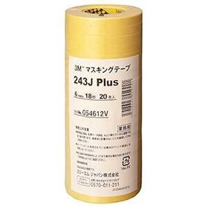 3M マスキングテープ 243J Plus 6mm×18M 20巻パック (243J 6