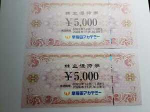 即決/早稲田アカデミー株主優待券5000円ｘ2枚