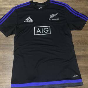 ◎adidas ALL BLACKS ラグビー トレーニングジャージ Tシャツ Adidas All Blacks Training Jersey shirt O