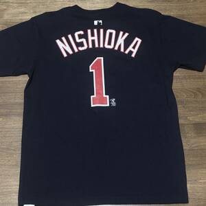 ◎NBL majestic ミネソタ・ツインズ 西岡剛 #１Tシャツ Minnesota Twins Tsuyoshi Nishioka shirt M