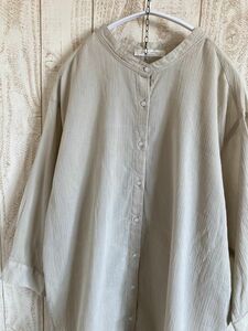 chocol raffine robe 8部袖　春夏チュニックシャツ　シアー素材　透け感　 ブラウス
