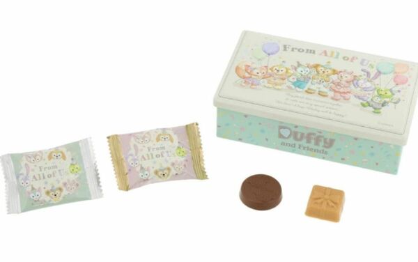 ディズニーDisneyダッフィー＆フレンズチョコレート可愛い缶入り新品未開封限定