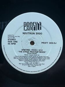 【 人気 Leftfield, House, Downtempo！！】Neutron 9000 - Sentinel ,Profile Records - PROFT 309-DJ ,12, 45 RPM ,Promo, UK 1990