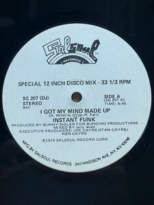 【 Remix By Larry Levan ！！】 Instant Funk - I Got My Mind Made Up Salsoul Records - SG 207 DJ ,Promo