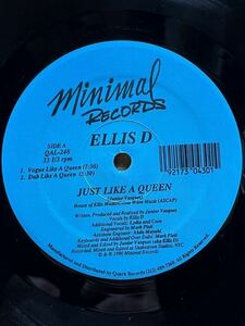 【 Junior Vasquezプロデュース！！】Ellis D - Just Like A Queen ,Minimal Records - QAL-248 ,Vinyl ,12 ,33 1/3 RPM ,Stereo ,US 1990