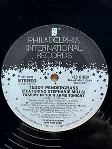 【U.S. BLACK DISC GUIDE（bmr）掲載！】Teddy Pendergrass - Take Me In Your Arms ,Philadelphia International Records-4Z801059 ,Promo
