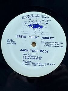 ▲ 【 CHICAGO HOUSE マストアイテム！！】Steve Silk Hurley - Jack Your Body