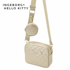 【新品未使用】INGEBORG HELLO KITTY ショルダーバッグ 金 ミニショルダー ハンドバッグ