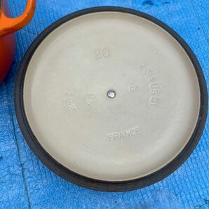 LE CREUSET 両手鍋 クルーゼ オレンジ ココット 20の画像3