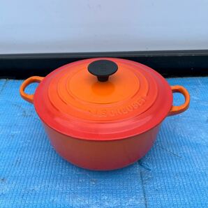 LE CREUSET 両手鍋 クルーゼ オレンジ ココット 20の画像6