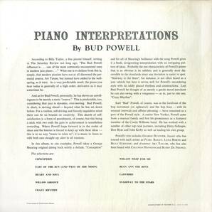 A00591616/LP/Bud Powell「Piano Interpretations」の画像2