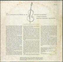 A00593303/LP/グレゴール・ピアティゴルスキー(Vc) / シャルル・ミュンシュ(指揮)「Dvorak / Cello Concerto (LM-2490)」_画像2