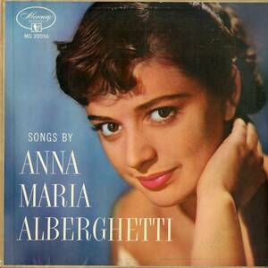 A00592405/LP/アナ・マリア・アルバゲッティ「Songs By Anna Maria Alberghetti (MG-20056・ヴォーカル)」