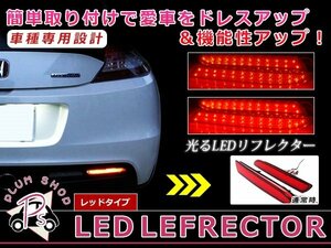 メール便送料無料 【レッド】 CR-Z/CRZ/CR Z ZF1 LEDリフレクター 48発 左右セット ブレーキ連動 純正交換用 防水加工済み エアロバンパー