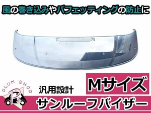 汎用 サンルーフバイザー Mサイズ 95cm x 32.5cm ダークスモーク 取付金具付き 後付け 軽自動車 ワゴン セダン 換気 曇り予防 雨よけ