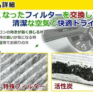 メール便送料無料 花粉症に eKワゴン H82 H18.9～ 活性炭エアコンフィルター エアフィルター クリーンフィルター AC 消臭 カーフィルターの画像4