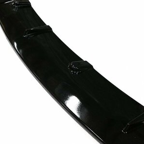 バンパー エアロ ガード 外装 アンダーカナード ビス/両面テープ付き 汎用 フロント リップ スポイラー 3点セット ブラック 黒 3分割式の画像3