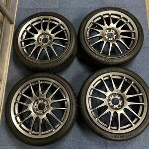 RAYS FORGED 18インチ　7.5J +47 5穴　PCD 100 タイヤ付き　4本　セット　売り切り