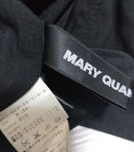 MARY QUANT マリークワント マーメイド ワンピース ジャージ素材 デイジー ロゴラインストーン 黒 38 M 日本製_画像5