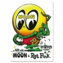 送料70円　Rat Fink x MOON アイボール ステッカー MOONEYES　ムーンアイズ　ラットフィンク　[DM232]_画像1