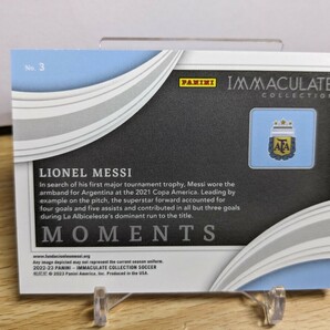 【メッシ Lionel Messi】2022-23 Panini Immaculate（25枚限定） Moments /25 ◆アルゼンチン◆W杯◆レア◆マグホ付きの画像6