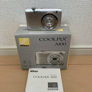 m072）ニコン Nikon Coolpix クールピクス A100 5x Wide バッテリー付き コンパクトデジタルカメラ 