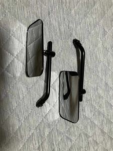  all-purpose square mirror rectangle black matted left right set 10mm regular screw bike bike mirror 