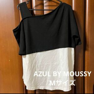 AZUL BY MOUSSY アズールバイマウジー トップス M 半袖 カットソー 肩出し 黒