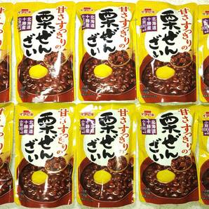 甘さすっきりの栗ぜんざい150ｇ×10個セット　北海道十勝産小豆100％使用　イチビキ　温めても冷やしてもＯＫ