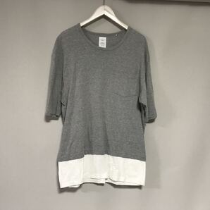 本物ネームName.コットン半袖Tシャツメンズサーフアメカジミリタリーワークビジネススーツグレー1S日本製