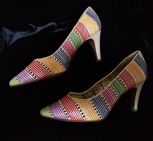 Rene Caovilla / Rene * Caovilla heel shoes pumps high heel leather Italy made 
